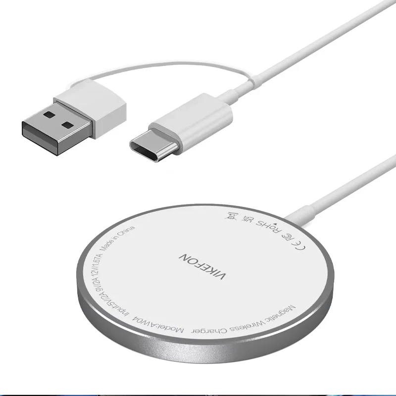 ตัวเลือกสินค้า แท่นชาร์จไร้สาย USB-C 2 พอร์ต ชาร์จเร็วสำหรับ iPhone 17/16/15 Pro Max