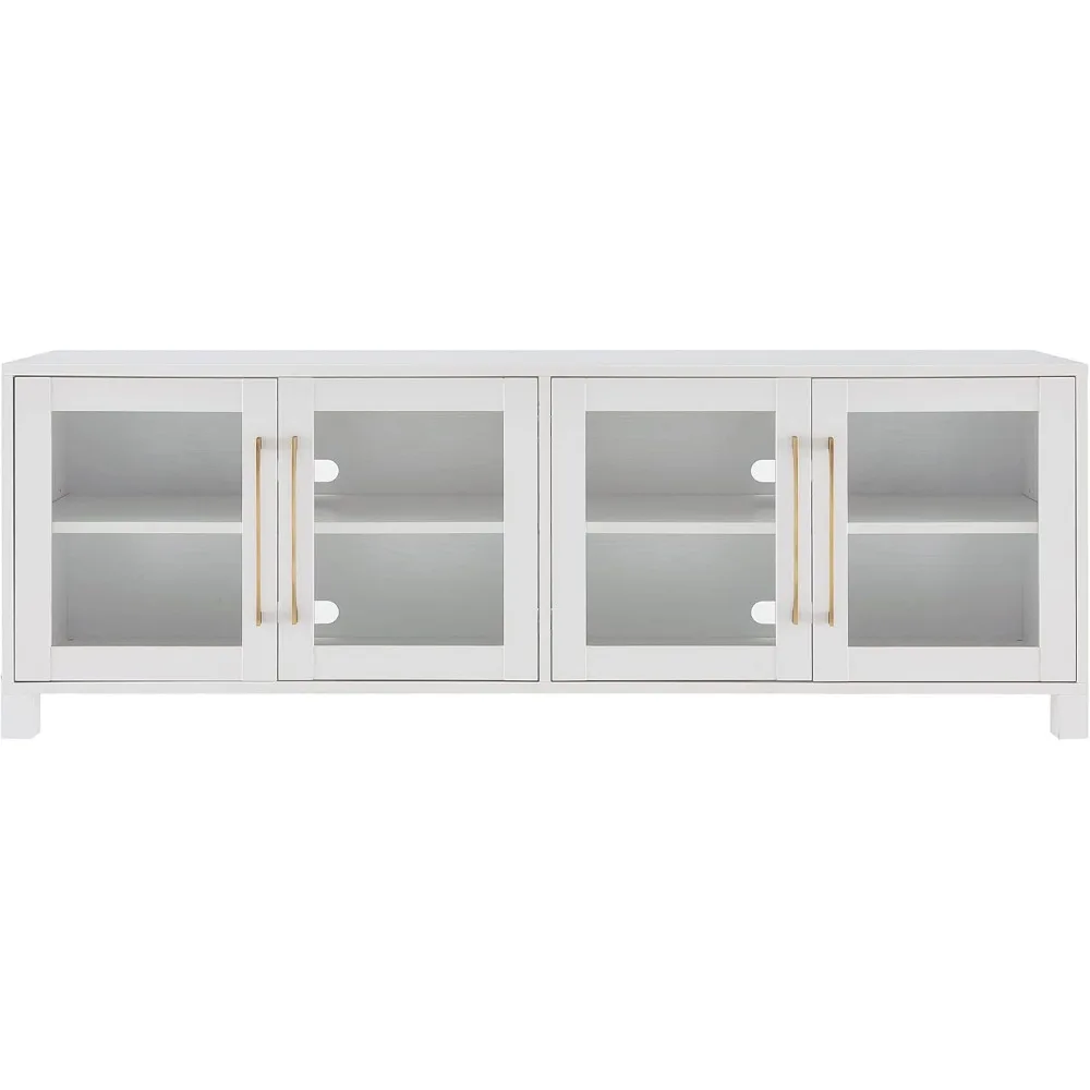 TV Stand for TV's up to 80" in White, Electric Fireplace TV Stands for the Living Room 3