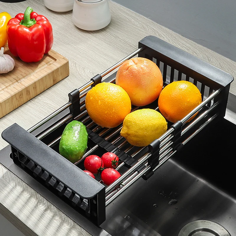 Undermount Black Basket Kitchen Sink Gadget Stainless Steel Kitchen