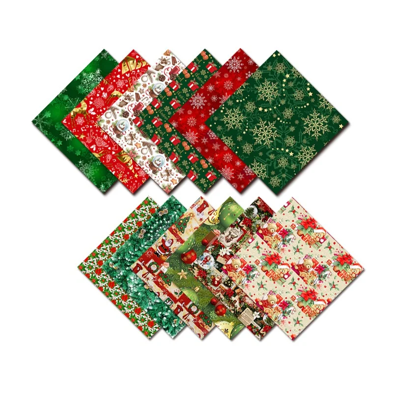 Papier Scrapbooking Noël - 24 Feuilles 30x30 Cm, 12 Motifs Recto-verso, Idéal Pour Cartes, Albums Et Déco DIY