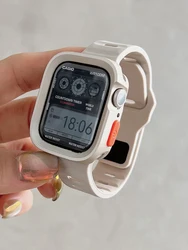 Premium Silicone Strap and Protective Case for Apple Watch - Ultra Durable Design (StSt)