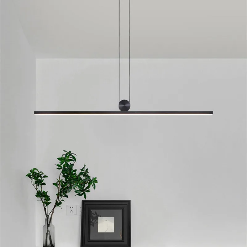 Modern Minimalist Led Ceiling Chandelier Dimmable for Table Dining Room Kitchen Island Office Pendant Lights Lusters Luminaires