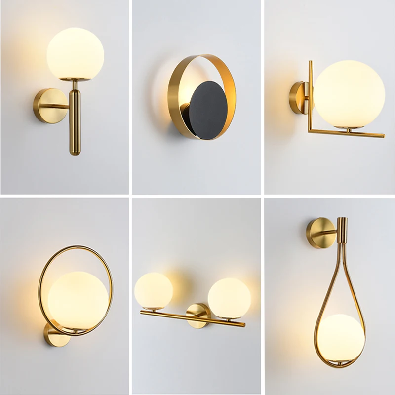 

Nordic minimalist wall lamp, living room background wall, transparent spot light, bathroom mirror, front light, hallway, bedroom