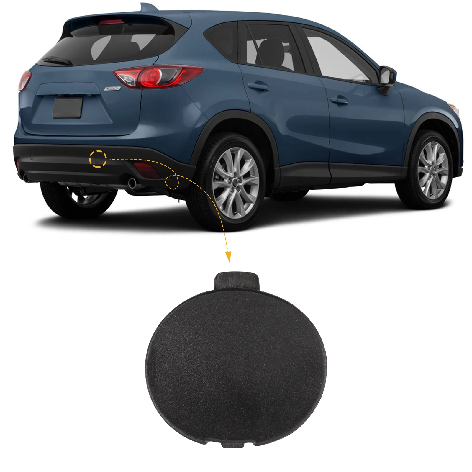 Rear Bumper Tow Hook Cap Towing Eye Cover For Mazda CX-5 2013- KD53-50-EK1A-9U KD53-50-EK1A Car Accessories car rear bumper hook cover