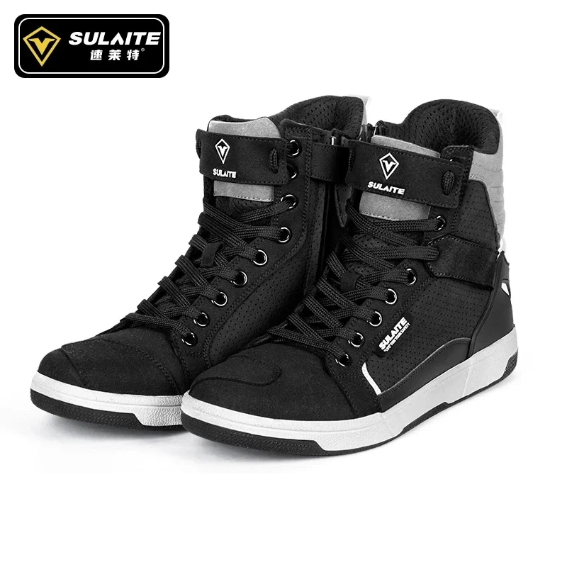 Men Motorcycle Boots Breathable Anti-fall Rider Road Racing Casual Shoes Shift Gear Rubber Sole Reflective Motorbike Shoes motorcycle shoes,motorcycle boots