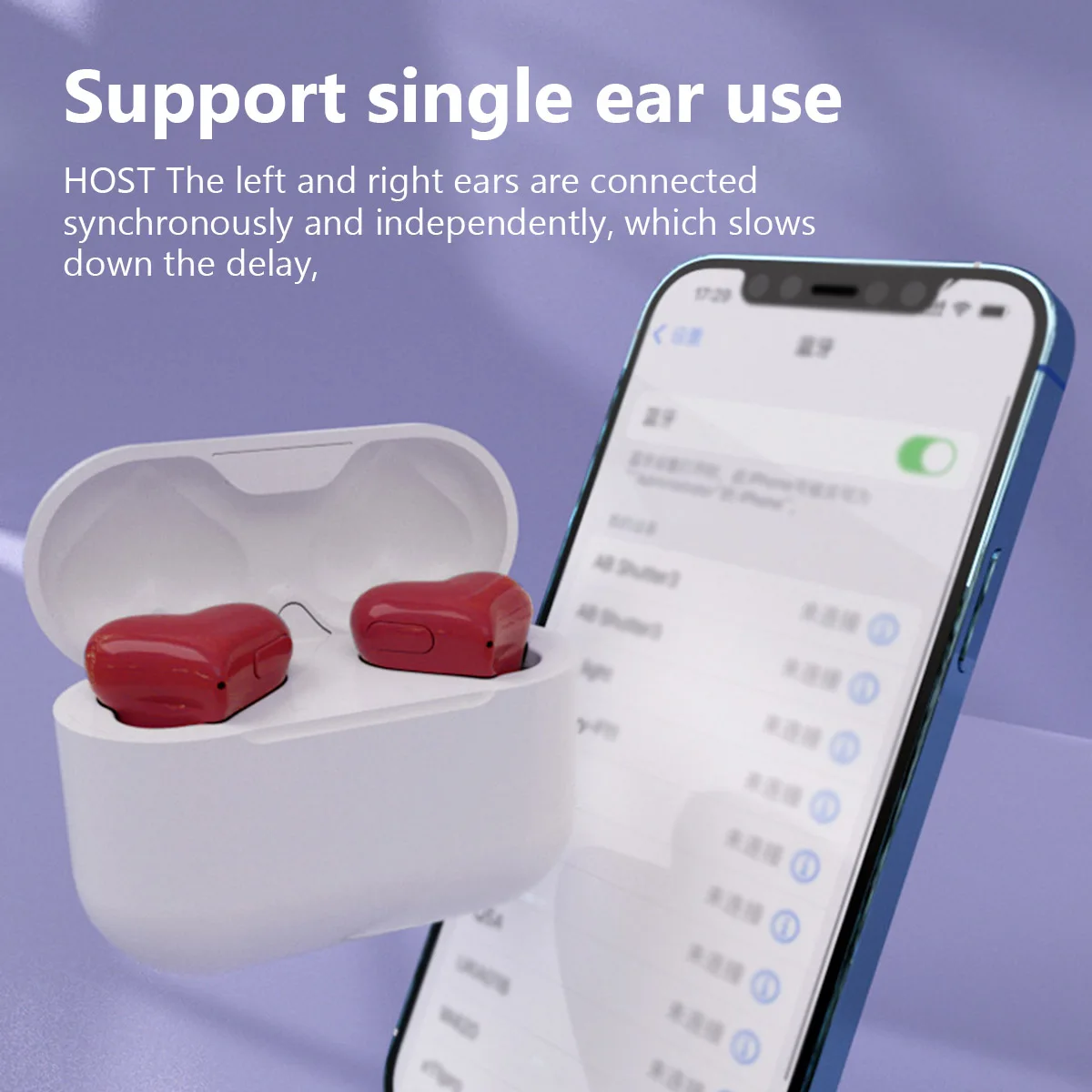 Heart-shaped In Ear Wireless Bluetooth Earphones With Noise Reduction 5.3 Cute And Fashionable Appearance Gift For Girl