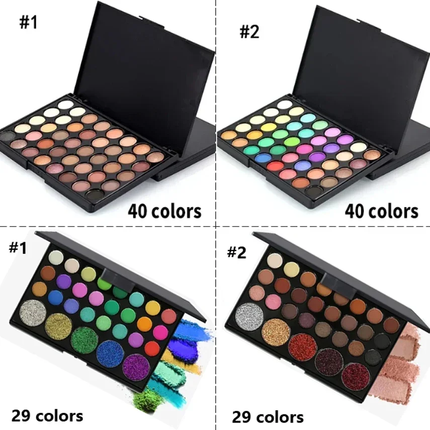 Eye Shadow Palette 40 Colors Eyeshadow Palette Matte Glitter Pearlescent Powder Shimmer Shine Nude Eye Pigments Make Up Palette Set Cosmetics