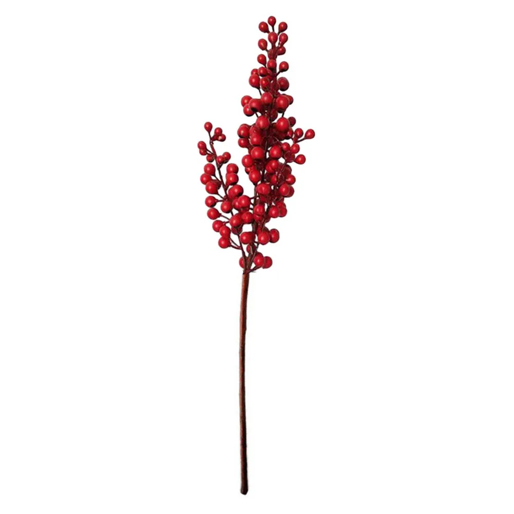 

Year long Freshness Simulated Berry Red Bean Branch Foam Fruit Hanging Lifelike Decoration for Home and Office