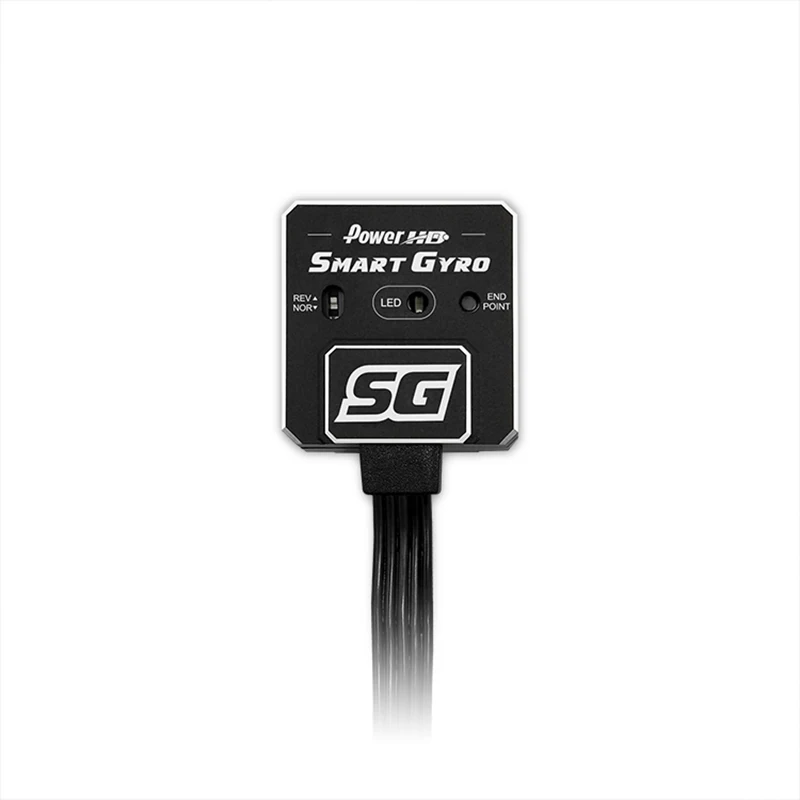 Gyroscope Power HD SG installé dans une voiture RC dérive 1/10, vue de l'installation