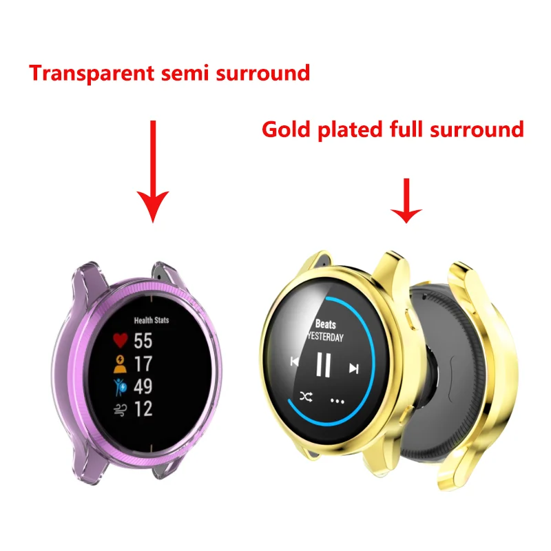 Crystal Clear TPU Protective Case - Soft Silicone Shell for Smartwatch Accessories