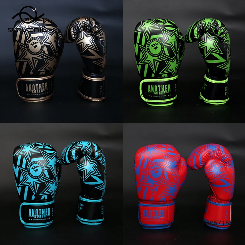 

Muay Thai Gloves Professional PU Leather Boxing Gloves Men Women Kid Fighting Sparring Sandbag Punching MMA Kickboxing Equipment