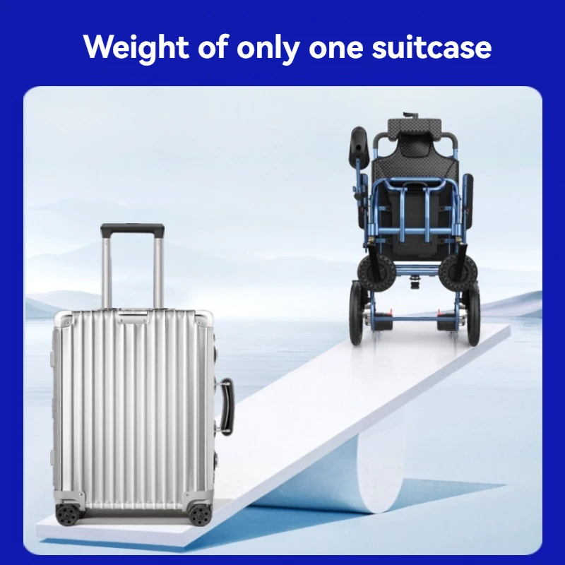 New Design Ultra Light Lightweight Folding Carbon Fiber Electric Wheelchair That Can Be Used On Board.