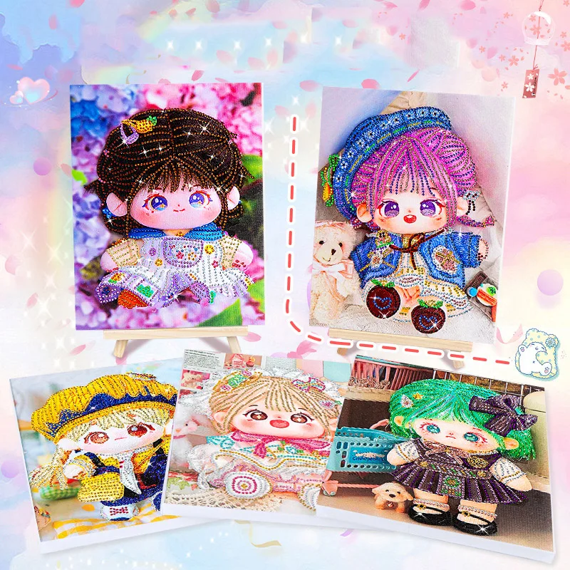 

Новая 5D DIY хлопковая кукла алмазная живопись для детей, Алмазная наклейка в рамке
