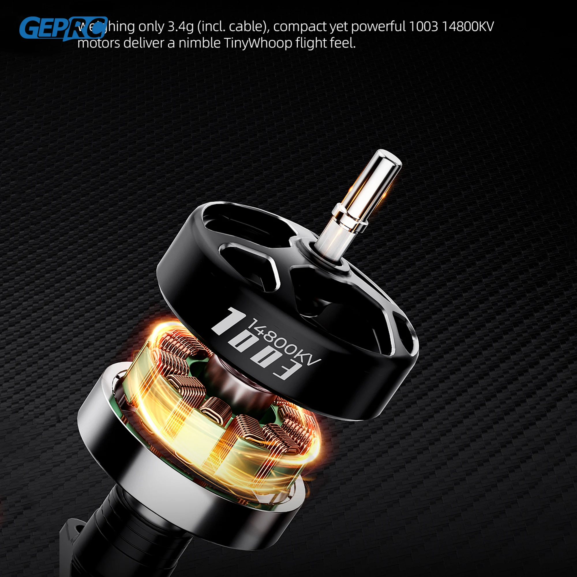GEPRC DarkStar16 FPV Квадрокоптер O4 Воздушный блок PRO / WTFPV SPEEDX2 1003 14800KV 1,6-дюймовый оранжевый серый RC Дрон для фристайла thumbnail 5