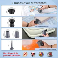 Mini pompe à Air Portable, pompe à matelas Sup sans fil à batterie Rechargeable, gonfleur de compresseur électrique sans fil Acuum Pvc bateau Pum 3