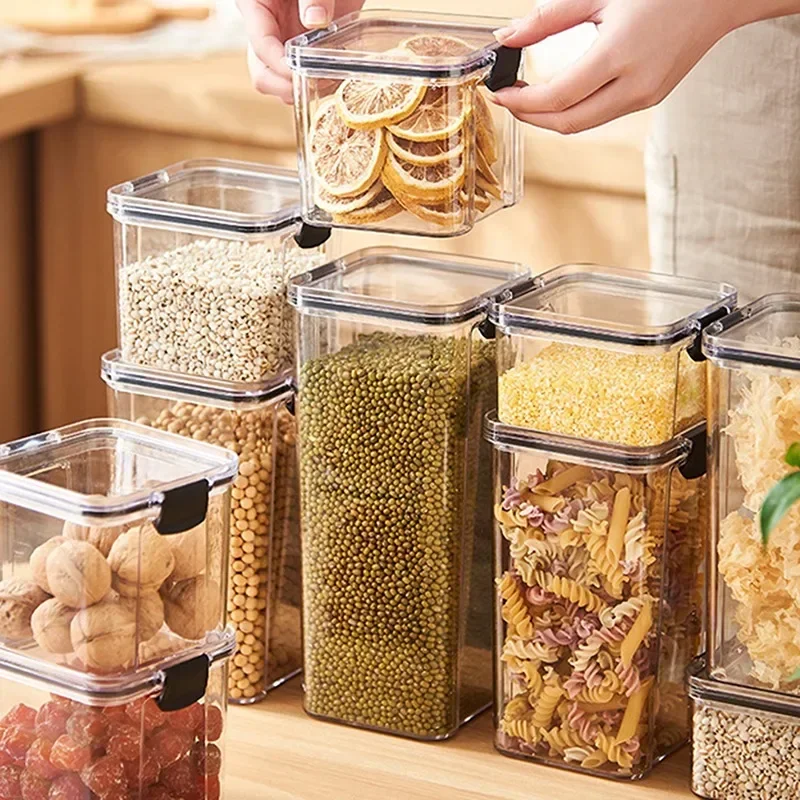 460-1800ml Sealed Jars Kitchen Grain Storage Organizer Large Tank Plastic Moisture-proof Storage Box Household Seasoning Jars 1 460-1800ml Sealed Jars Kitchen Grain Storage Organizer Large Tank Plastic Moisture-proof Storage Box Household Seasoning Jars 1