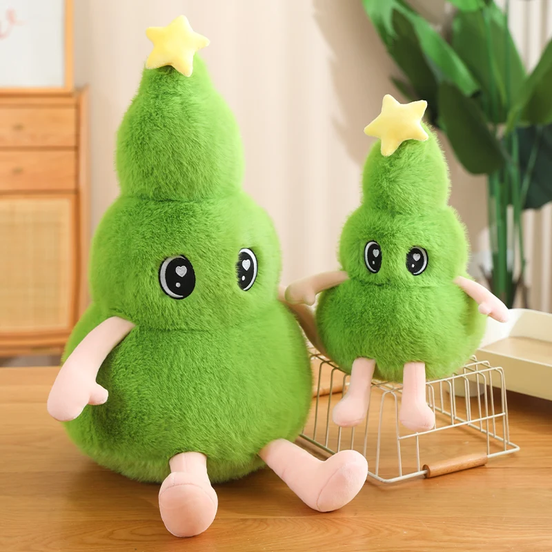 ZU New Year Christmas Gift Christmas Tree Plush Pillow Cute Xmas Teddy Bear Toy Santa Claus Elk Plushies Doll Party Decor 3
