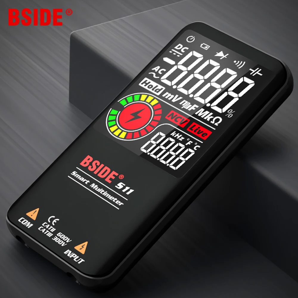 BSIDE Digitales Multimeter S10 S11 S20 Smart DC AC Spannung Kapazität Ohm Diode NCV Hz EMF Tester Detektor Messgerät