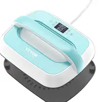 Heat Press Machine 12 x 10 Inch Portable Heat Transfer Machine Green White 1
