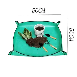 Foldable Waterproof Gardening and Potting Mat - 50cm to 100cm Adjustable Planting Pad (50x50cm)
