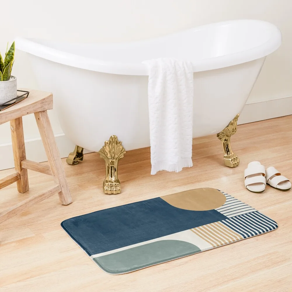 

Geometric Tri-Patterns Bath Mat Carpet Bathrooms Carpet For Home Entrance Non-Slip Shower Entrance Doormat Anti-Skid Shower Mat