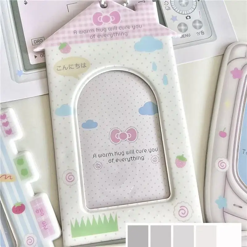 K팝 아이돌 포토카드 홀더 PVC ID 신분증 카드 슬리브 커버 보호대 패션 가방 참 포토카드 디스플레이 홀더 (K팝 팬들을 위한)