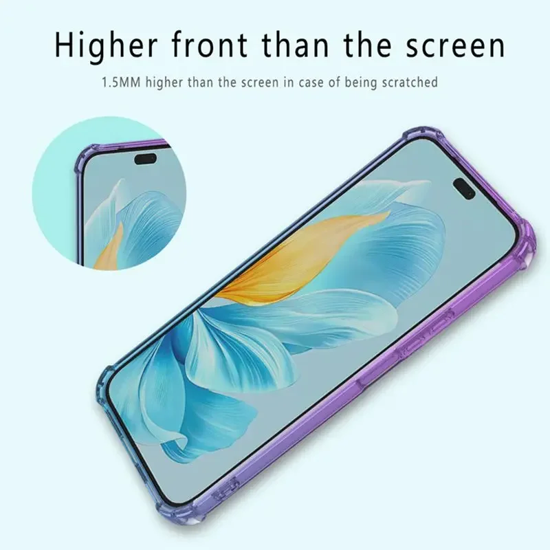 Shockproof Gradient TPU Transparent Protective Case
