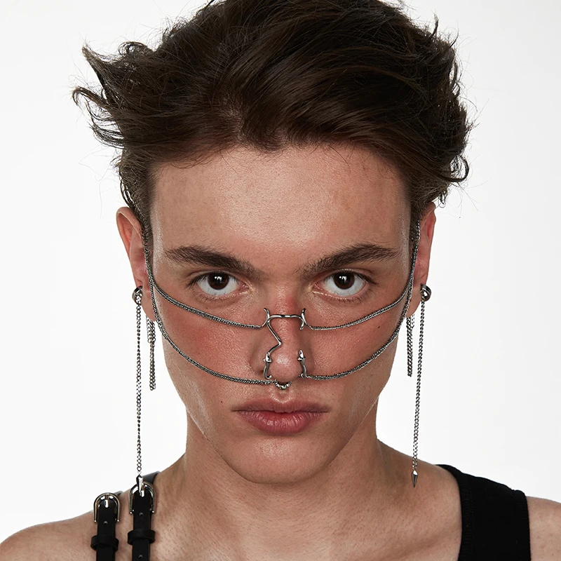 

New Europe and The United States New Future Technology Star Three-Dimensional Nose Jewelry Fashion Men Wome Cyberpunk Jewelry