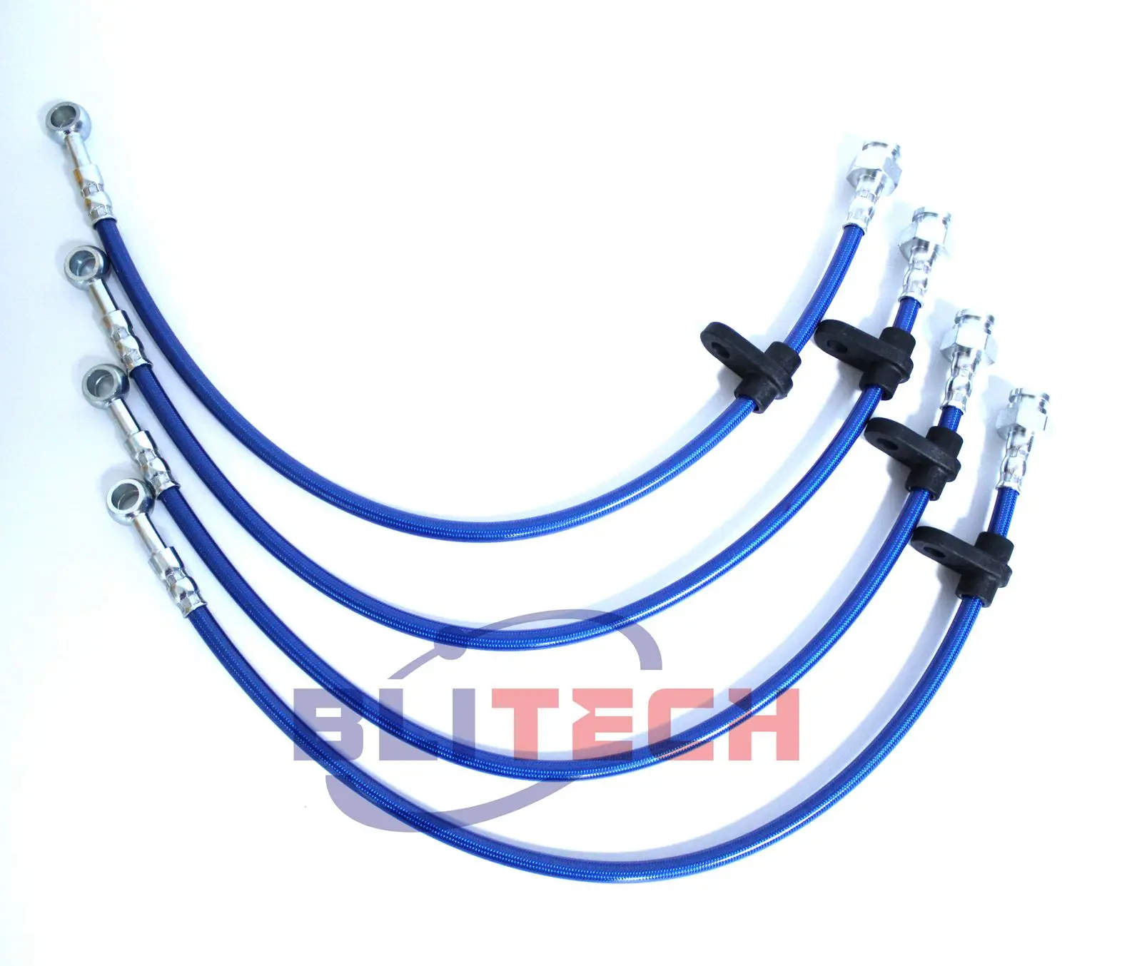 Stainless Steel Brake Line Kits Fit 1996-2000 Honda Civic Front & Rear Line Red Blue brake oil connector racing brake hose lines bike brake cable brake cable connector