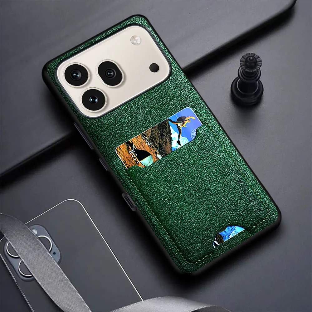 Luxury Leather Card Slot Bag Holder Case - Premium Back Cover