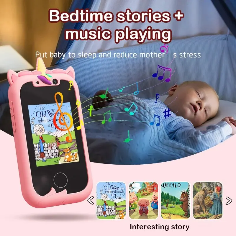 Kids Toy Smartphone, Gifts and Toys for Girls Boys Ages 3-8 Years Old, Fake  Play Unicorn Toy Phone with Music Player Dual Camera Puzzle Games