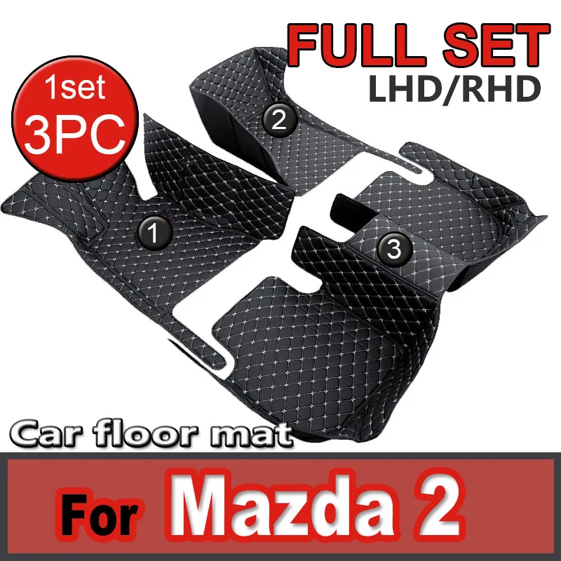 CarFloorMatsForMazda2Mazda2DemioRDJDL20152022LeatherMat
