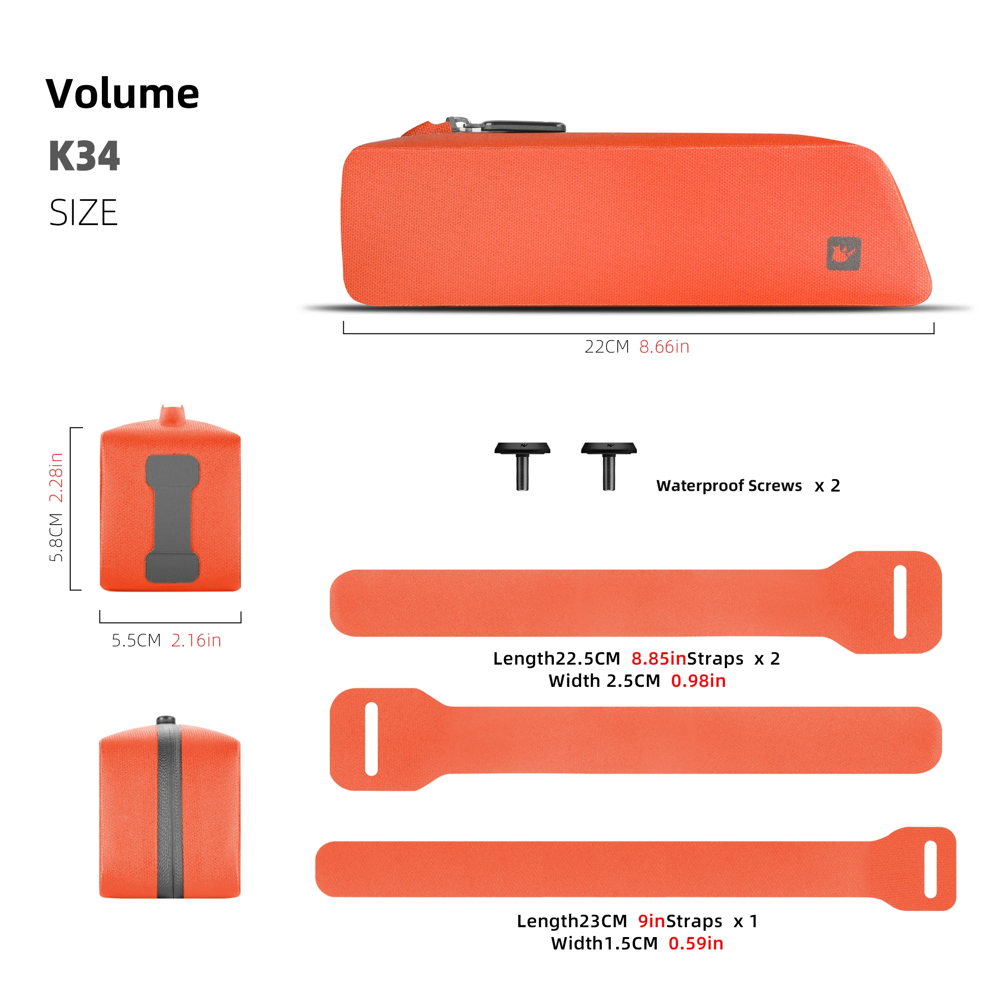 Sac de rangement tube de selle vélo coque rigide étanche aérodynamique VELKYNE