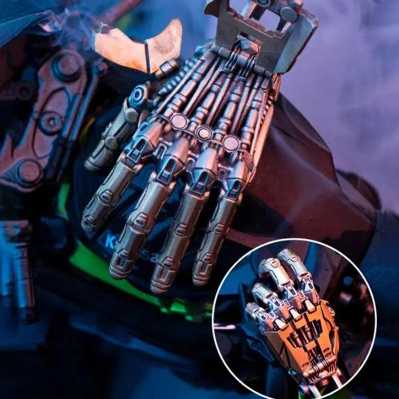 1pc Fashion Mechanical Bionic Hand Pendant With Chain For Men Women Creative Movable Finger Joints Robot Hand Necklace Jewelry