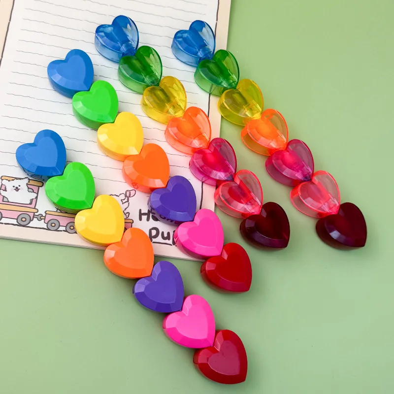 Vibrant Heart-Shaped Highlighter Set
