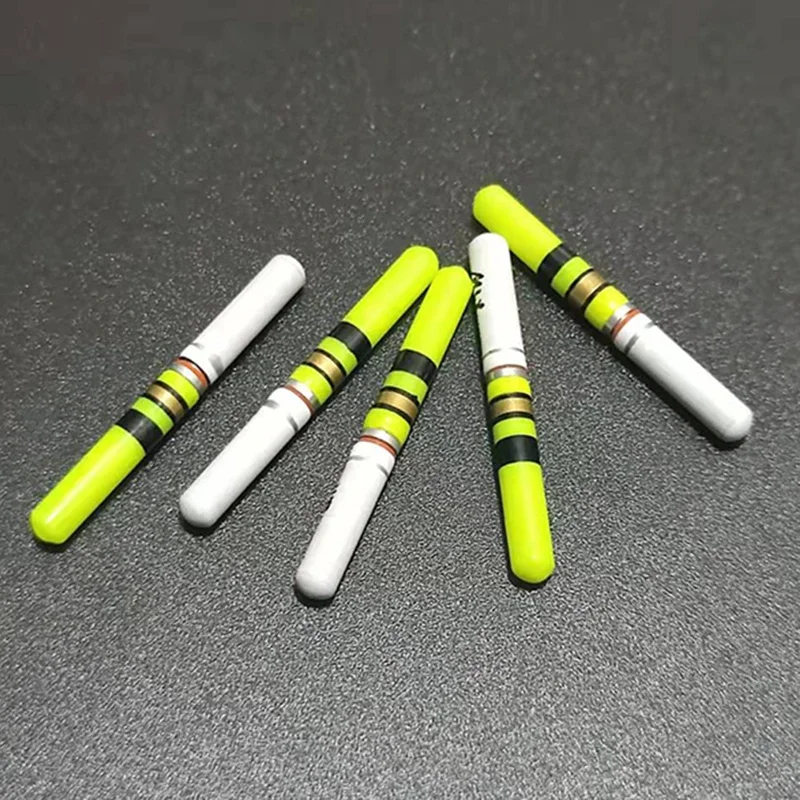 Lot de 5 bâtons lumineux LED vert/rouge pour piles CR322 - Accessoire de pêche nocturne pour flotteurs et équipement