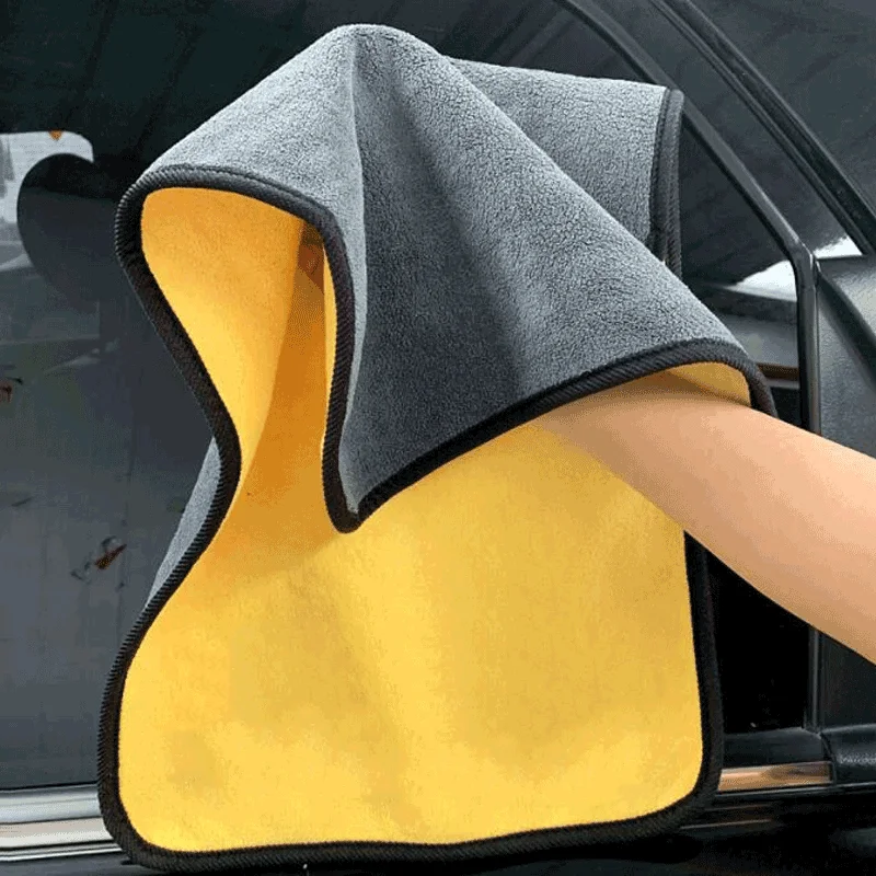 Microfiber Cleaning Towel Thicken Soft Drying Cloth Car Body Washing Towels Double Layer Clean Rags Auto Accessories 30/40/60cm microfiber towel cleaning cloth microfiber cleaning cloths microfiber car towel microfiber towels microfiber washing towel car washing towel car drying towel fiber car wipes drying cloth