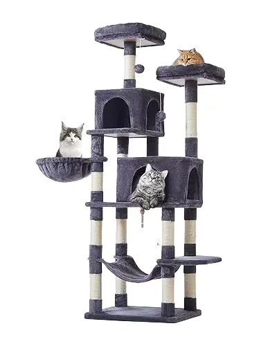 Indoor Large Multi-layer Cat Climbing Frame Cat Scratching Pile Luxury Plush Climbing Tree