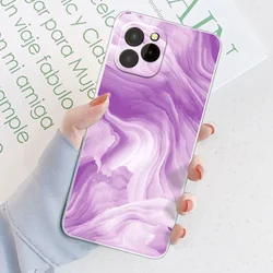 Marble Transparent Silicone Soft TPU Phone Case Cover with Bumper Protection for Oukitel C21 Pro (TM2076)