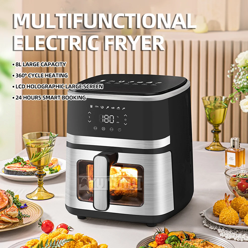 1350W Household visible Large-capacity Electric Air Fryers Multi-functional Intelligent Air Fryer 3