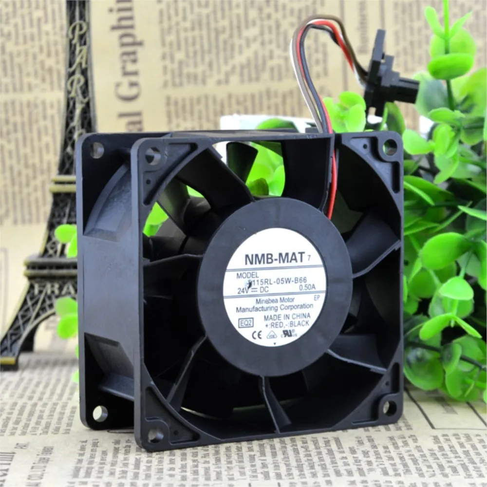 NMB 3115RL-05W-B66 3115RL-05W-B60 80X80X38MM 24V 0.50A 냉각 팬 18.5KW/15KW 컨버터용, 산업용 팬