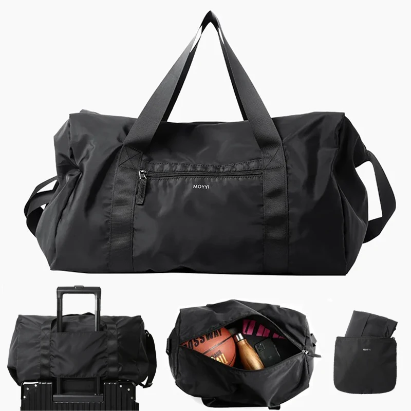 Oxford Foldable Travel Duffel Bag 37L Waterproof Sports Tote Gym Shoulder Weekender Overnight Bags Large Capacity Men