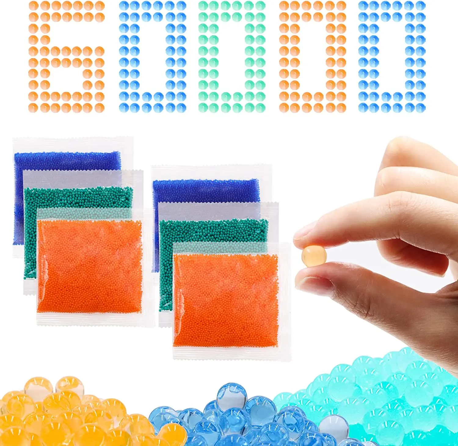 Water Balls Beads Refill Gel Splater Kids  Children Pearls Crystal Soil Mud Gifts School Students Home Decorations Chris Present 50000 pcs gel blasters beads balls ammo for toy guns water beads gel blaster gun ak47 m416 7 8mm