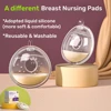 Wearable Breast Milk Collector Silicone Shell Breastfeeding Leakage Prevention Washable&Reusable New Upgrade Breast Nursing Pads 1