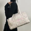 Korean Style Stroller Organizer Bags Flower Multi-pocket Floral Mummy Bag Large Capacity Tote Baby Diaper Organizer Travel