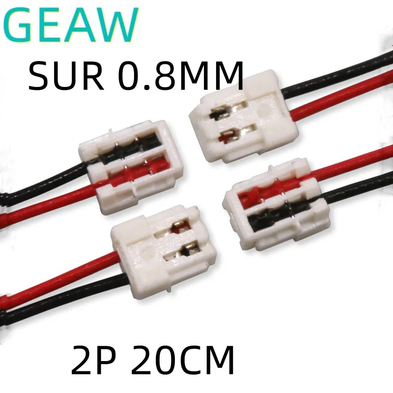 Lot de fils JST SUR 0.8mm 2P pour batterie drone UAV - 2 à 6 pièces