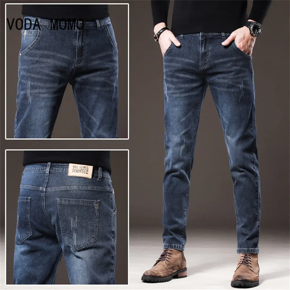 2022 Top Brand Best Price Comfort Straight Denim Pants Men's Jeans Business Casual Elastic Male High Quality Trousers jeans homme black jean spijkerbroeken heren baggy slim fit denim trousers high quality soft business casual male classic biker