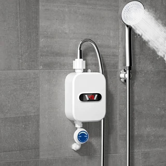 3500W Electric Mini Instant Hot Water Heater Bathroom Faucet Tap Heating 3 Seconds Instant Water Heater Shower Head Set 4