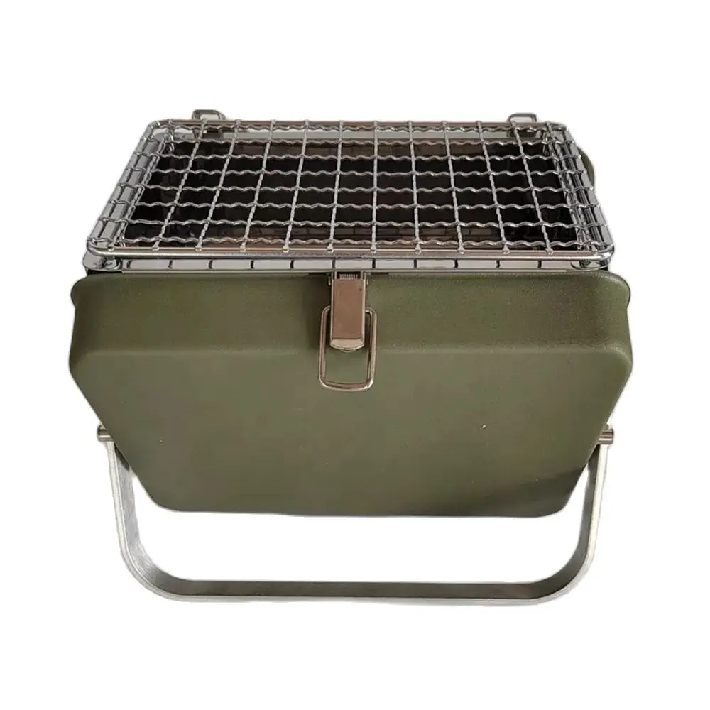 Outdoor BBQ Grills Portable Foldable Suitcase Barbecue Oven Camping Barbeque Stove Charcoal BBQ