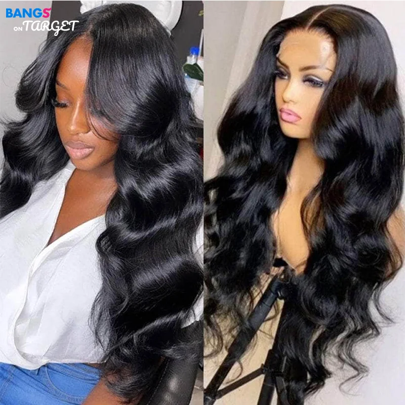 34' 13x6 HD Lace Front Wigs Body Wave 13x4 Human Hair Frontal Brazilian Transparent Remy Black Women | Шиньоны и парики